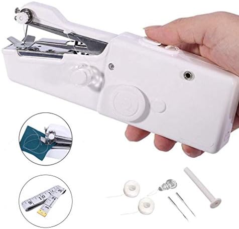 Mini Handheld Sewing Machine with Sewing Accessories,Stitch Machine Portable Fabric Curtains Cordless Electric Stitch Household Tool for Fabric, Clothing, Home Travel Use (3th Generation)