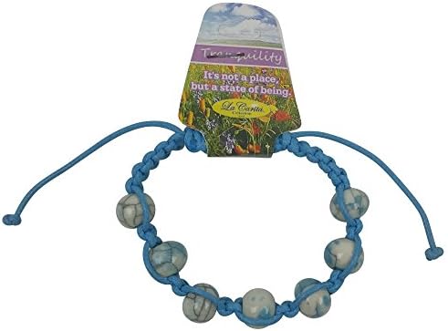 La Carita Collection Tranquility State of Being Charm Adjustable Bracelets (Blue)