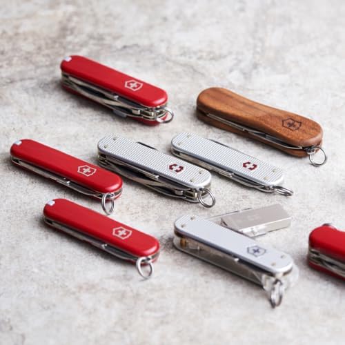 Schweizer Taschenmesser Rally, Mini für Schlüsselanhänger, Swiss Army Knife, 9 Funktionen, Klinge, Phillips-Schraubendreher 0/1