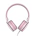 LORELEI L-01 Wied Kids Headphones Children Girls Boys Teens 85DB Volume Control with Mic and 3.5mm Socket Compatible Cellphone ipad comptuer MP3/4 (Pink)thumb 1