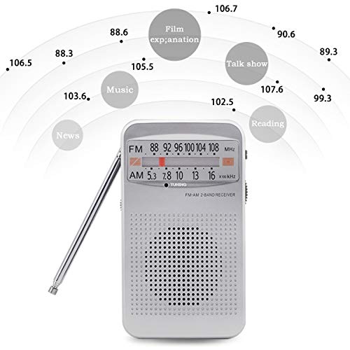 AM FM Portable Pocket Radio, Compact Transistor Radios Best Reception