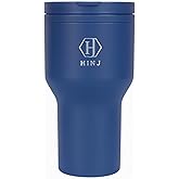 HInj Insulated Travel Tumbler, Blue, 28oz Stainless Steel with Lid