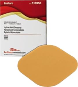 Image of Hollister Restore Hydrocolloid Dressing 4" L x 4" W Size Square Shape (Box of 5 Each)