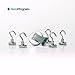 Magnetic Hooks, 25lbs Heavy duty Neodymium magnets, small,strong and powerful ,5 pack + 1 bonus magnetic clip and free protective stickers