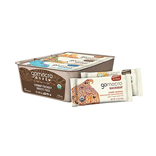 GOMACRO MACROBAR ORGANIC VEGAN PROTEIN BARS – FODMAP...