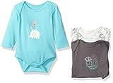 Rene Rofe Baby Boys' 3 Piece Longsleeve Bodysuit Set, King of the Jungle Grey, 3-6 Months