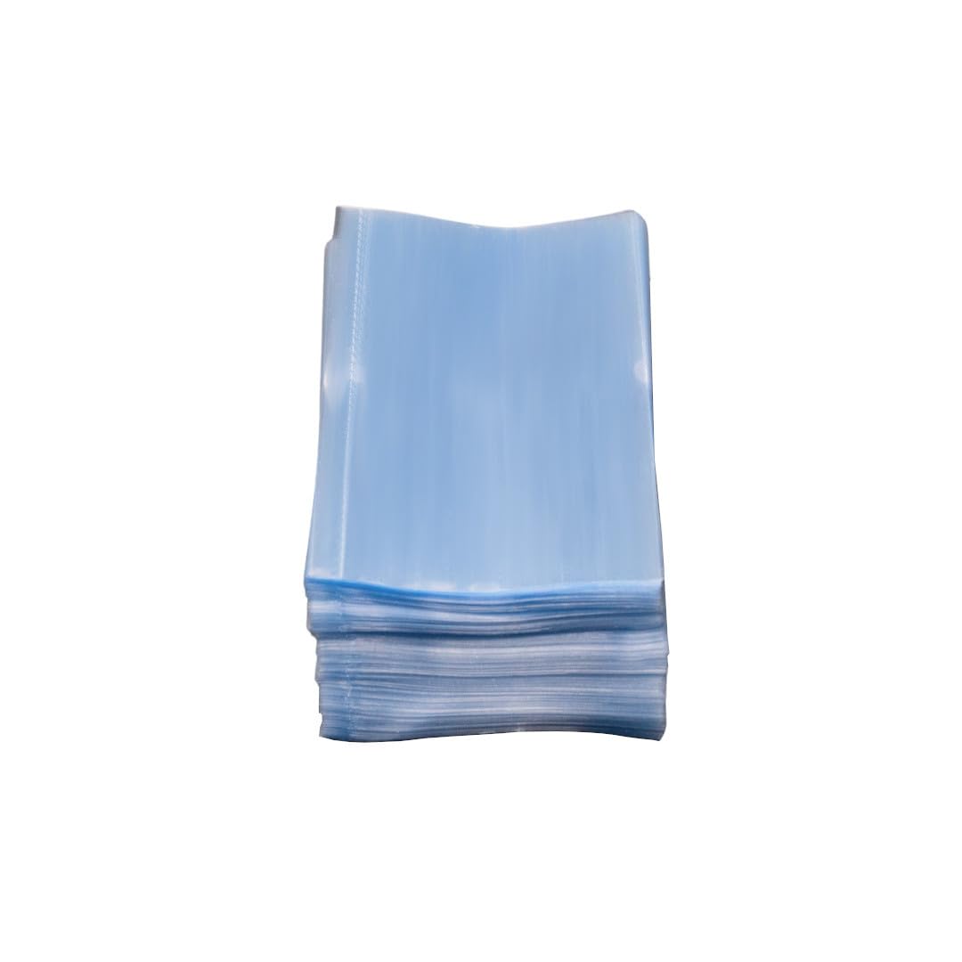 55 x 85 mm Clear Perforated Shrink Sleeve for Small Bottles, Long Neck Bottles and More. [Compatible Diameter Range: 25 mm – 32 mm] - Bundle of 500
