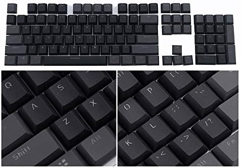 XEDUO Translucent Double Shot PBT 104 KeyCaps Backlit for Cherry MX/Kailh/Gateron/Outemu Keyboard Switch (Black + Gray)