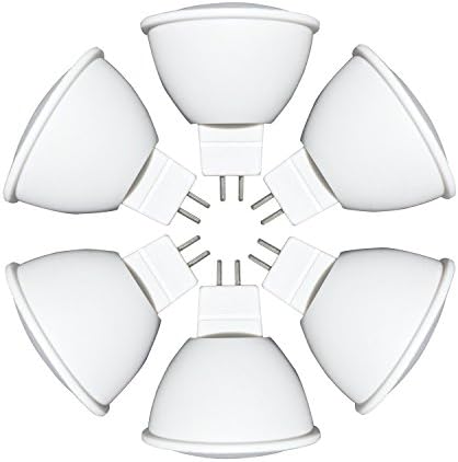 MR16 GU5.3 LED Bulbs 7W (50W Halogen Bulbs Replacement) 3000K Warm White, 12 Volt 525lm CRI80+ For Kitchen Ceiling, Living Room, Track Lighting ( Pack of 6)