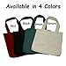 Simple Ecology Organic Cotton Deluxe Reusable Grocery Shopping Bag with Bottle Sleeves and Rigid Bottom Support (UPDATED DESIGN) - Green 3 Pack