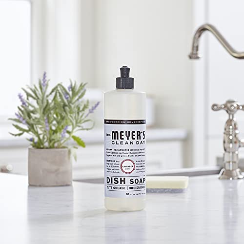 Mrs. Meyer's Liquid Dish Soap, Biodegradable Formula, Lavender, 16 fl