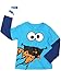 Sesame Street Cookie Monster Toddler Boys Long Sleeve Tee (2T, Light Blue)