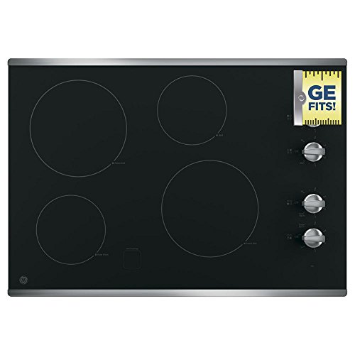 GE JP3030SJSS 30" Electric Cooktop with 4 Cooking Elements in Stainless