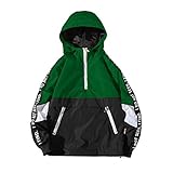 ONTTNO Mens Pullover Hooded Waterproof Lightweight Windbreaker Jackets