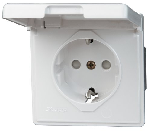 Kopp 623602081 Universalschalter (Aus- und Wechselschalter) Unterputz Feuchtraum arktis & Schutzkontakt-Steckdose… – Bild 4