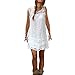 ROPALIA Womens Summer Lace Floral Casual Dress Evening Party Short Mini Dress