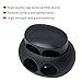 Plastic Cord Lock End Toggle Double Hole Spring Stopper Fastener Slider Toggles End (Black,20 PCS)