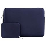 MOSISO Laptop Sleeve Compatible with 2019 2018 MacBook Air 13 inch Retina Display A1932, 13 inch MacBook Pro A2159 A1989 A1706 A1708, Water Repellent Neoprene Bag Cover with Small Case, Navy Blue