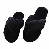 Kintaz Womens Flat Soft Lightweight Fluffy Faux Fur