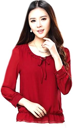 Women Blouse,TM Fashion OL Long Sleeve Blouse Chiffon Round Neck Beautiful Tops