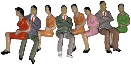 People Figurines M10 10 PCs Model Trains Architectural 1:50 Scale Painted Figures O Scale Sitting Tiny People for Miniature Scenes New