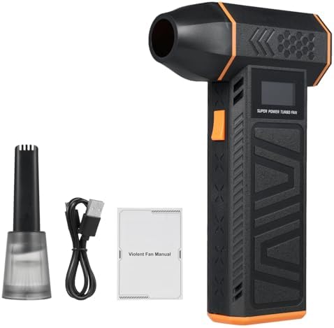 Dispositivo antipolvere ad aria compressa, 110.000 giri/min, LCD, indicatore di velocità e potenza del vento, ricarica rapida 30 W per la pulizia di tastiere del computer, computer portatili,