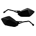 Atpmtas® Pair of Black Motorcycle Rear View Mirrors with 10mm Clockwise Threaded Mounting Bolt