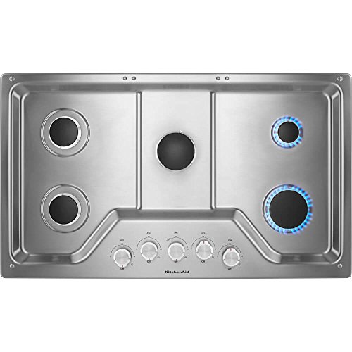 KITCHENAID KCGS350ESS 30" Gas Cooktop with 5 Sealed Burners, 17K BTU
