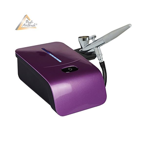 AMUR Profi AirBrush Set Carry IV-TC Violett - Airbrush Kompressor mit Sensor-Touch-Control-Technologie/AIRBRUSHPISTOLE SINGLE ACTION 208D mit 0,4mm Nadel/DÃ¼se – Bild 3
