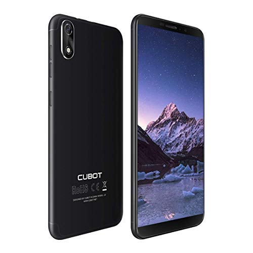 CUBOT J3 Dual SIM Smartphone 12,63 cm (5 Pulgadas) Full-Wide VGA TN Touch Display, 16 GB de Memoria Interna, Android 8.1 Oreo (Go Edition) Teléfono Móvil Cámara de 8MP+5MP,Face ID, GPS/A-GPS (Negro)