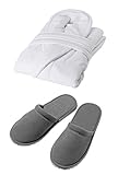 IKEA NJUTA Womens Soft Cotton Bath Robe And Gray