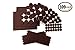 FitFabHome Premium Furniture Felt Pads | 109 Pack to Fit All Your Needs | Compare Our Large Sizes with Competitors | Protect Floors from Scratches and Scuffs | Strong Adhesive | Dark Brown Color