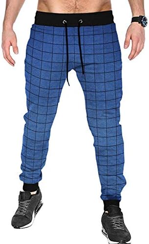 Men's Checkered Jogger Royal Blue Black