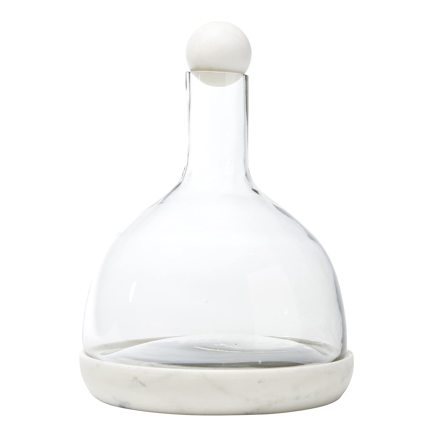 Photo 1 of ***MISSING MARBLE BASE *** Santa Barbara Design Studio Glass Wine Carafe, 42-Ounce, White