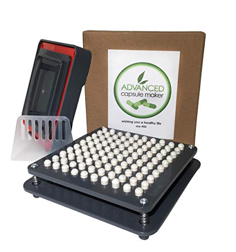 Advanced Capsule Maker - Size 0 - Capsule Filling Machine | Pill Filler - Simple And Easy Manual Capsule Filler Makes 100 Vegetarian Or Gelatin Capsules - Includes Step By Step Instructions