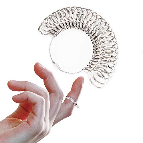 Finger Ring Sizers Set, Metal Ring Size Measuring Tools for Men’s/Women’s Jewelry Making, Rings Gauge Sizing Tool with 27 PCS US Size 0-13 with Half Size