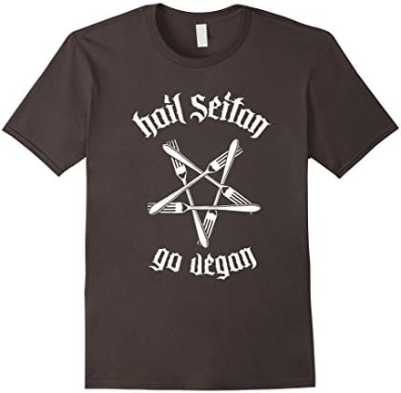 Men's Hail Seitan Go Vegan T Shirts for Men/Women Small Asphalt