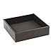 Jack Cube Leather Rubber Finger Scraper Mat Valet Tray Storage Tray Cosmetic Stationery Organizer Catch-All for Keys, Phone, Wallet, Coin, Jewelry and More(Brown, 6.9 x 6.9 x 1.9 inches) - :MK206B