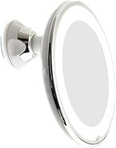 Espejo de maquillaje con luz LED Espejo de aumento flexible para baño