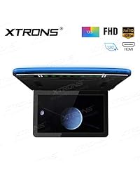 Pantalla XTRONS 1920x1080 de 13.3 pulgadas Pantalla FHD Pantalla del techo del vehículo Techo abatible Overhead Multimedia Pantalla de video en la parte superior del techo del coche con USB Puerto HDMI HDMI Transmisor