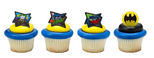 Batman Pow! Whooshhh! Cupcake Rings Party of 24 Cupcake Decoration Kit - Thumbnail 3
