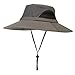YR.Lover.Outdoor Boonie Men and Women's Hat - Sun Protection Wide Brim Waterproof Cap for Safari Fishing Hunting Summer Bucket Hat Dark Gray