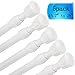 GoodtoU 5 Pack Adjustable Curtain Rods No Drilling 17.5 to 28 Inch, Spring Tension Rods for Windows Small Curtain Rods Short Tension Curtain Rod Window Tension Rod - White