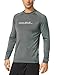 Baleaf Men's Long Sleeve Rashguard Sun Protective Swim Shirt UPF 50+ New Grey Size XL