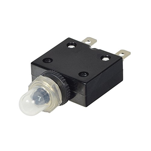 Monster Motion 32VDC 125/250VAC Push-Button Reset Circuit Breaker with 1/4" Tab Terminals (7 Amp)