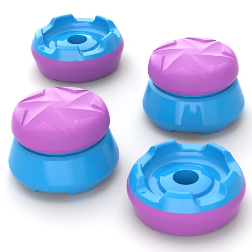 playvital Thumbs Pro Razor Thumbstick Extender for Xbox Core Controller, Joystick Caps for Xbox One Controller - 2 High Raise & 2 Mid Raise Dome - Orchid Purple & Heaven Blue