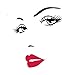 Women's Face Star Decor Nice Sticker Removable Wall Stickers Wall Decor Home Decor Wall Art Bedroom Decor Living Room Decor Sofa TV Background DIY Art Decals
