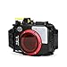 Sea Frogs 195FT/60M Underwater Camera Waterproof Diving housing for Olympus TG-5 Black (Housing + Red Filter)