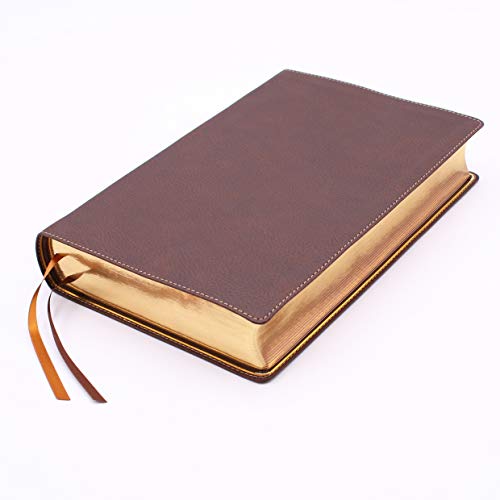 NASB Single Column Reference Bible Wide Margin Leathersoft Brown 1995 Text Comfort Print 