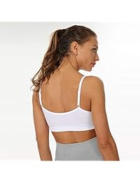 Sujetador deportivo para dama con correa para espaguetis para yoga, con parte superior para recortar y bralette